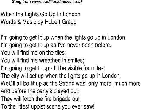 songs with london in the lyrics